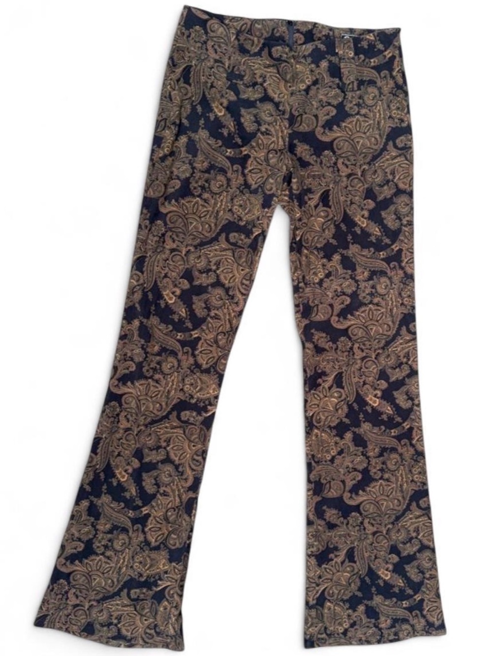 Brown & black paisley print vintage low cut pants Spacegirlz Y2K festival